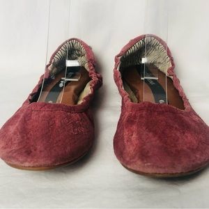 Matt Bernson Women’s Ballet Shoes Sz 7.5 Burgundy Leather S02